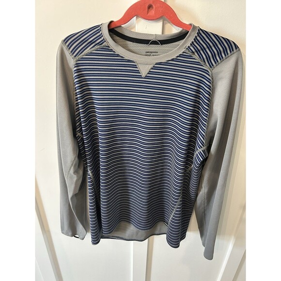 Patagonia Men’s Capilene 3 Midweight Polartec Blue/Gray Base Layer Shirt Sz XL - Picture 1 of 5
